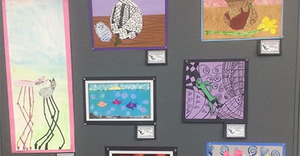 Elementary Art Work on display at local libraries