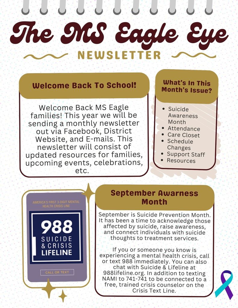 MS Eagle Eye Newsletter from School Counseling